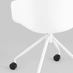 Офисное кресло из пластика с мягким сиденьем Eggshell Grey варинант исполнения - 8 | Loft Concept в Уфе