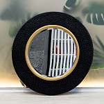 Зеркало в черной фактурной раме с золотым кантом Summon the Light варинант исполнения - 8 | Loft Concept в Уфе