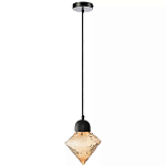 Подвесной светильник с янтарным рельефным плафоном Lamp with Frozen Glass Effect варинант исполнения - 1 | Loft Concept в Уфе