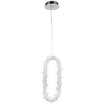 Подвесной светильник овальной формы с декором кристаллы Gilbertine Oval Crystals Hanging Lamp варинант исполнения - 2 | Loft Concept в Уфе