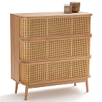 Комод с 3-мя ящиками из плетеного ротанга Ruiz Light Chest of Drawers варинант исполнения - 2 | Loft Concept в Уфе