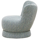 Дизайнерское мягкое кресло без подлокотников в голубой пестрой обивке Roux Armchair варинант исполнения - 4 | Loft Concept в Уфе