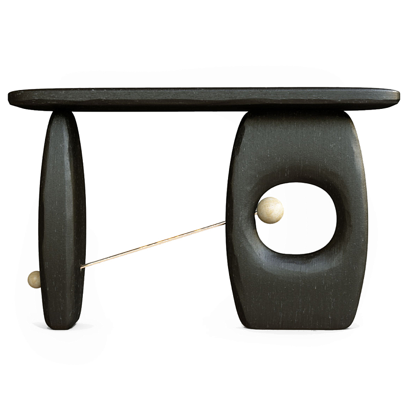 Консоль Lusitania Латунь Черный матовый в Уфе | Loft Concept 