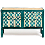 Комод для посуды из ротанга Felice Rattan Green варинант исполнения - 1 | Loft Concept в Уфе