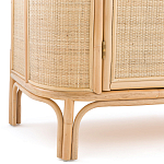 Длинный комод из ротанга с дверцами и ящиками Simone Rattan Chest of Drawers варинант исполнения - 7 | Loft Concept в Уфе