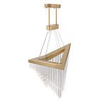 Люстра золотого цвета в форме галочки с каскадом длинных прозрачных трубок Eurofase варинант исполнения - 5 | Loft Concept в Уфе