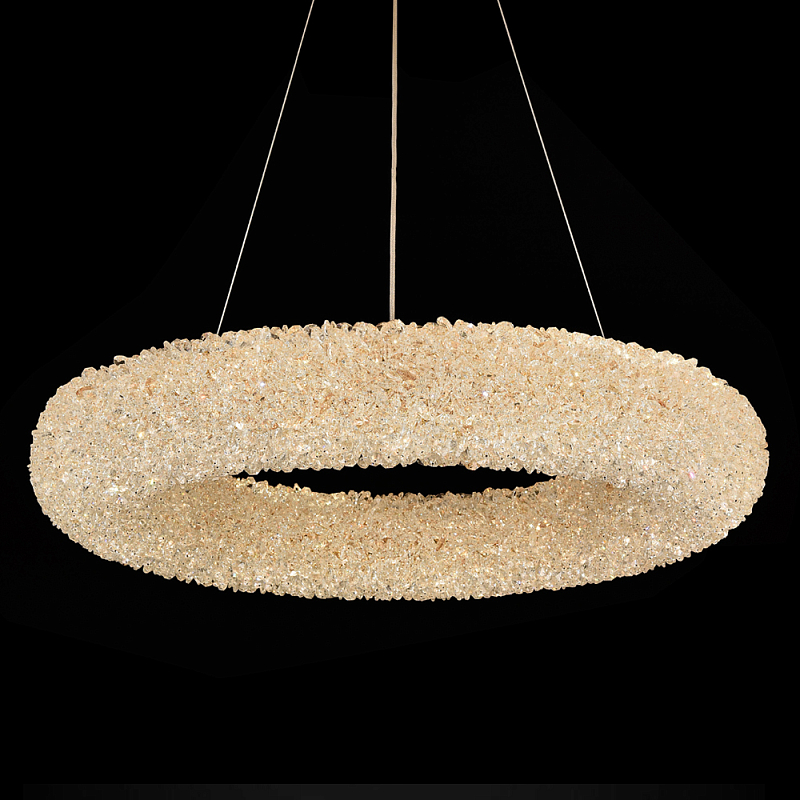 Люстра подвесная кольцевая хрустальная Round Chandelier Made of Clear Crystal Золотой Прозрачный Люстра подвесная кольцевая хрустальная Round Chandelier Made of Clear Crystal Золотой Прозрачный в Уфе | Loft Concept