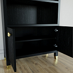 Книжный Стеллаж Elsa Dreams Black с задней стенкой варинант исполнения - 3 | Loft Concept в Уфе