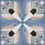 Плитка дизайнерская с узором Маска варинант исполнения - 1 | Loft Concept в Уфе