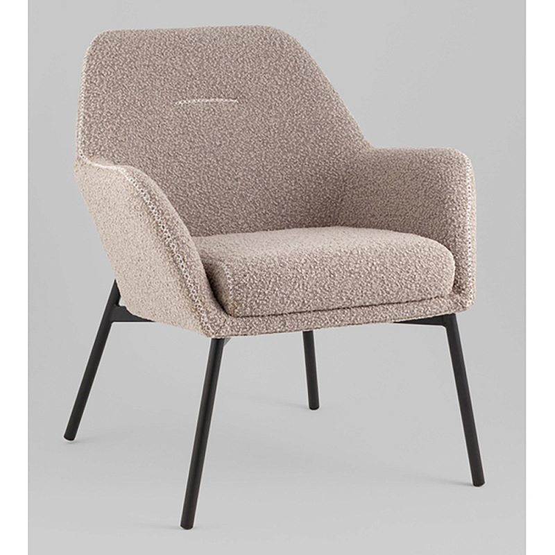 Кресло лаунж Joaquin серый Капучино  Черный в Уфе | Loft Concept 