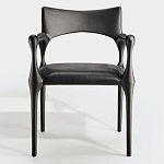 Стул дизайнерский с плетеным сидением Kronos Dining Chair Black варинант исполнения - 4 | Loft Concept в Уфе