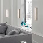 Бра прямоугольное в серебрянном цвете с ажурной решеткой Feiss варинант исполнения - 3 | Loft Concept в Уфе