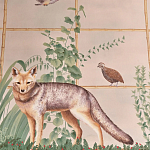 Обои ручная роспись Trellised Menagerie Standard colourway on scenic paper варинант исполнения - 2 | Loft Concept в Уфе