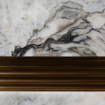 Тумба под телевизор с мраморной столешницей Uniqueness Marble варинант исполнения - 4 | Loft Concept в Уфе