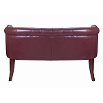 Диван из натуральной кожи на 4-х деревянных ножках из массива бука Chloe Leather Seating vine варинант исполнения - 3 | Loft Concept в Уфе