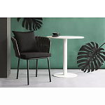 Стул мягкий с декором в виде плетеных лент на спинке и подлокотниках Semicircular Chair Decorated with Ribbons варинант исполнения - 5 | Loft Concept в Уфе