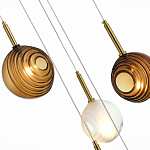 Люстра светодиодная с сферическими стеклянными плафонами Splatter варинант исполнения - 4 | Loft Concept в Уфе