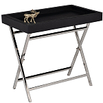 Стол сервировочный кожаный с декором в виде золотистой фигуркой лося Embodiment of Style варинант исполнения - 1 | Loft Concept в Уфе