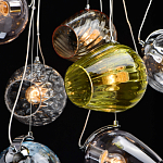 Люстра каскадная с 9-ю разноцветными стеклянными плафонами Kaleido варинант исполнения - 13 | Loft Concept в Уфе