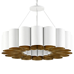 Люстра круглая фактурная в сочетании белого и золотого цвета Wide Stripes of Ribbon варинант исполнения - 4 | Loft Concept в Уфе