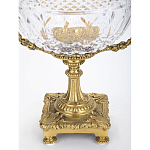 Чаша из рельефного стекла прозрачного цвета на бронзовой подставке Eden Garden варинант исполнения - 3 | Loft Concept в Уфе