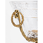 Чаша из рельефного стекла прозрачного цвета на бронзовой подставке Eden Garden варинант исполнения - 2 | Loft Concept в Уфе