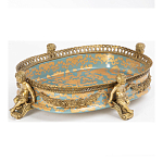 Чаша с орнаментом на ножках в виде бронзовых ангелов Eden Garden варинант исполнения - 2 | Loft Concept в Уфе