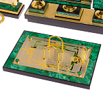 Настольный письменный набор из малахита с декором в виде лошади Leader Organizer варинант исполнения - 3 | Loft Concept в Уфе