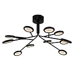 Люстра черного цвета с 12-ю круглыми плафонами Bendik Lighting варинант исполнения - 2 | Loft Concept в Уфе