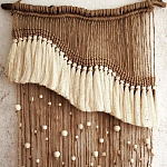 Дизайнерское Панно Дюна Макраме из нитей и бусин Wall Panel Dune варинант исполнения - 1 | Loft Concept в Уфе