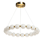 Люстра круглая с матовыми белыми шарами PEARLS Suspension варинант исполнения - 2 | Loft Concept в Уфе