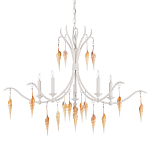 Люстра белая фактурная с подвесками из ракушек Study of Grace варинант исполнения - 3 | Loft Concept в Уфе