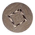 Столик журнальный круглый с полосатым узором Zebroids варинант исполнения - 2 | Loft Concept в Уфе