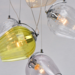 Люстра каскадная с 9-ю разноцветными стеклянными плафонами Kaleido варинант исполнения - 7 | Loft Concept в Уфе