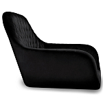 Барный стул со спинкой и подлокотниками на 4-х металлических ножках Douglas Rhombus Черный Велюр варинант исполнения - 2 | Loft Concept в Уфе