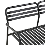 Скамья из алюминия Mack Metal Bench Black варинант исполнения - 4 | Loft Concept в Уфе