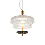 Подвесной светильник многослойный из рифленого прозрачного стекла Academy of Light варинант исполнения - 2 | Loft Concept в Уфе