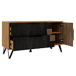 ТВ-тумба с  2-мя ящиками и закрытыми полками Stone Effect варинант исполнения - 4 | Loft Concept в Уфе