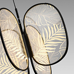 Люстра с гравировкой на акриловых плафонах Gravyura Black D 50 см варинант исполнения - 3 | Loft Concept в Уфе