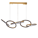 Люстра подвесная золотая в форме изогнутых колец Curved Rings варинант исполнения - 1 | Loft Concept в Уфе