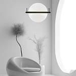 Светодиодный подвесной светильник круглой формы с металлическим черным каркасом Marble Glow варинант исполнения - 6 | Loft Concept в Уфе