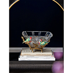 Чаша квадратная из прозрачного стекла с фигурками разноцветных птиц Eden Garden варинант исполнения - 2 | Loft Concept в Уфе