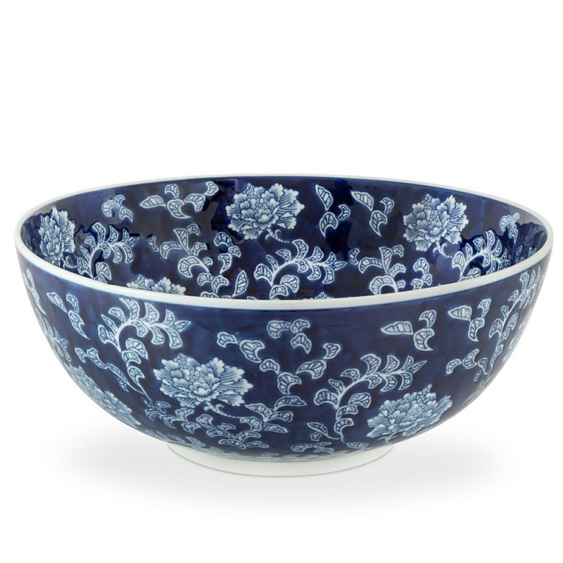 Салатник Bowl Chinoiserie Белый Синий в Уфе | Loft Concept 