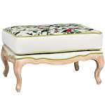 Банкетка золотистая из натурального бука с изображением птиц и цветов Blooming Birds варинант исполнения - 1 | Loft Concept в Уфе