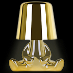 Настольная лампа фигурная золотого цвета с гладким абажуром Высота 16 см Sophia варинант исполнения - 1 | Loft Concept в Уфе