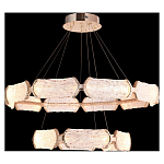 Люстра с 2-мя кольцами с текстурным природным рисунком IceFlame варинант исполнения - 5 | Loft Concept в Уфе