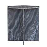 Столик кофейный с столешницей из черного мрамора Compact Black Marble Table варинант исполнения - 3 | Loft Concept в Уфе