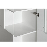 Шкаф-витрина белая с полками и стеклянной дверью Strict Lines варинант исполнения - 3 | Loft Concept в Уфе