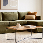 Журнальный стол с прямоугольной деревянной столешницей Urban Style Space варинант исполнения - 4 | Loft Concept в Уфе