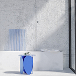 Matis журнальный столик красный из металла и кожи варинант исполнения - 1 | Loft Concept в Уфе